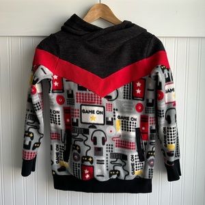 Boys black gray red Gamer hoodie